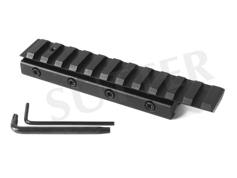 Offset Height Adapter Mounting Rail l=120mm, 11-13mm to 21mm