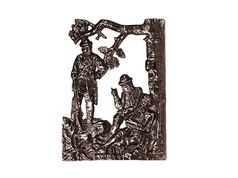 Bronze Cast Plaque with Hunting Motif